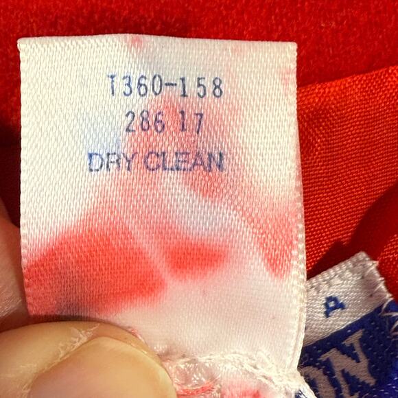 Vintage 90's Pendleton Classics Red Virgin Wool Blazer Jacket Women’s 16 - Picture 7 of 12